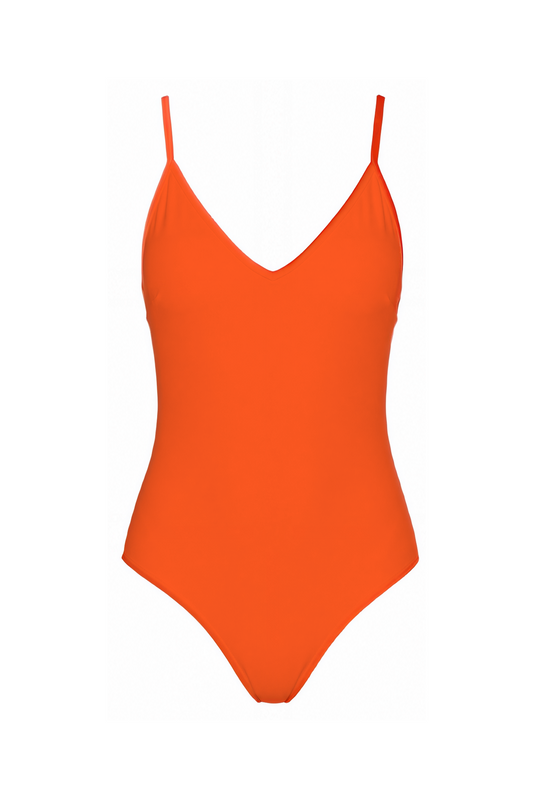V-Neck Cutout Back One-Piece | SWOP014
