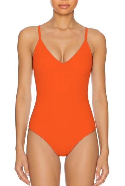 V-Neck Cutout Back One-Piece | SWOP014