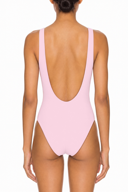 Deep V-Neck Low Back One-Piece | SWOP025