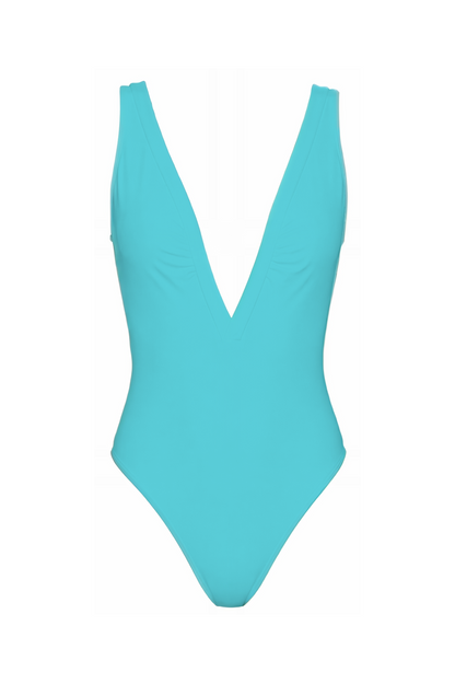 Deep V-Neck Low Back One-Piece | SWOP025