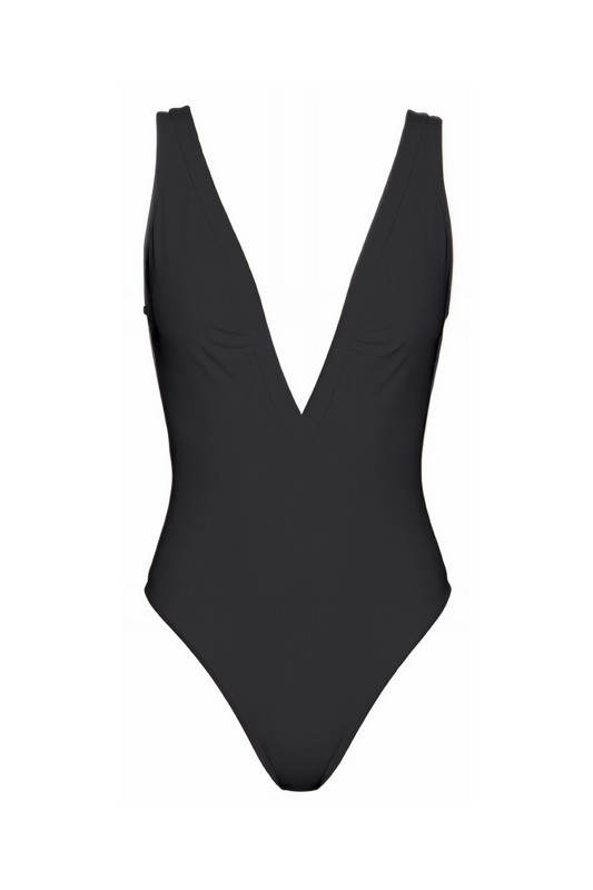 Deep V-Neck Low Back One-Piece | SWOP025