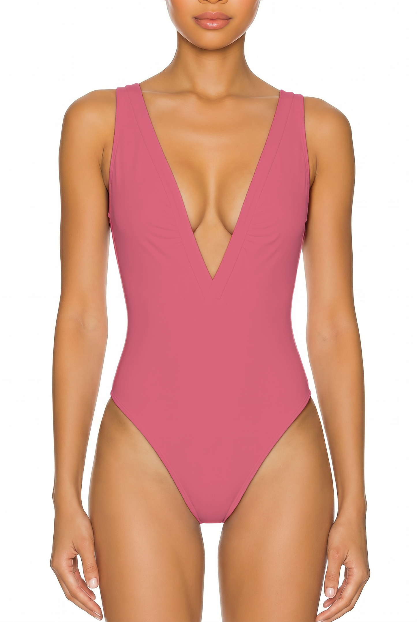 Deep V-Neck Low Back One-Piece | SWOP025