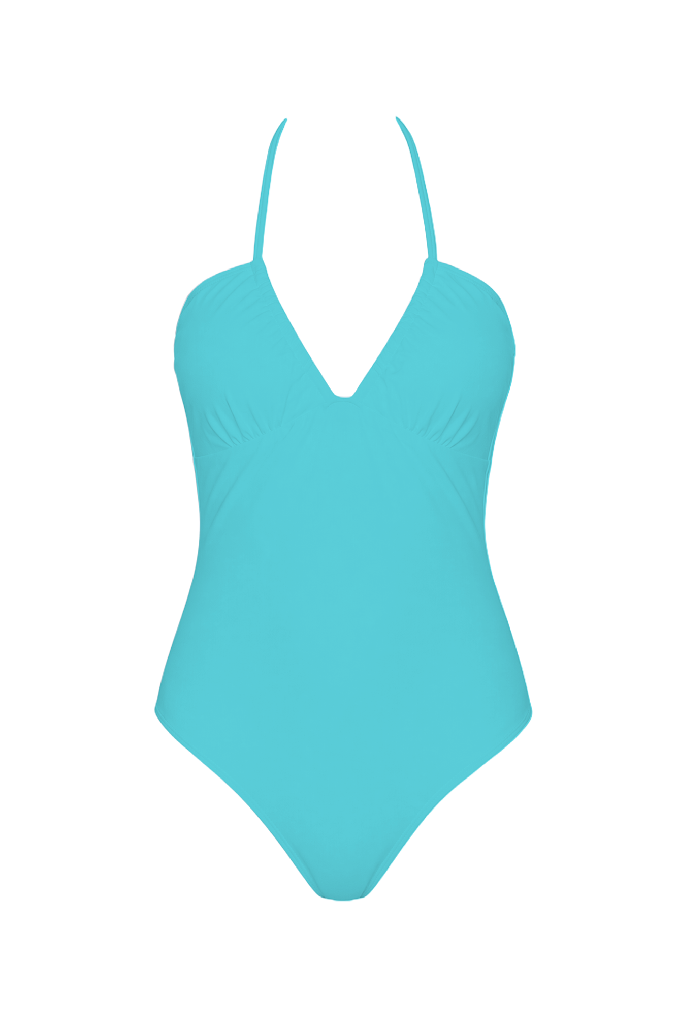 Halter V-Neck Open Back One-Piece | SWOP027