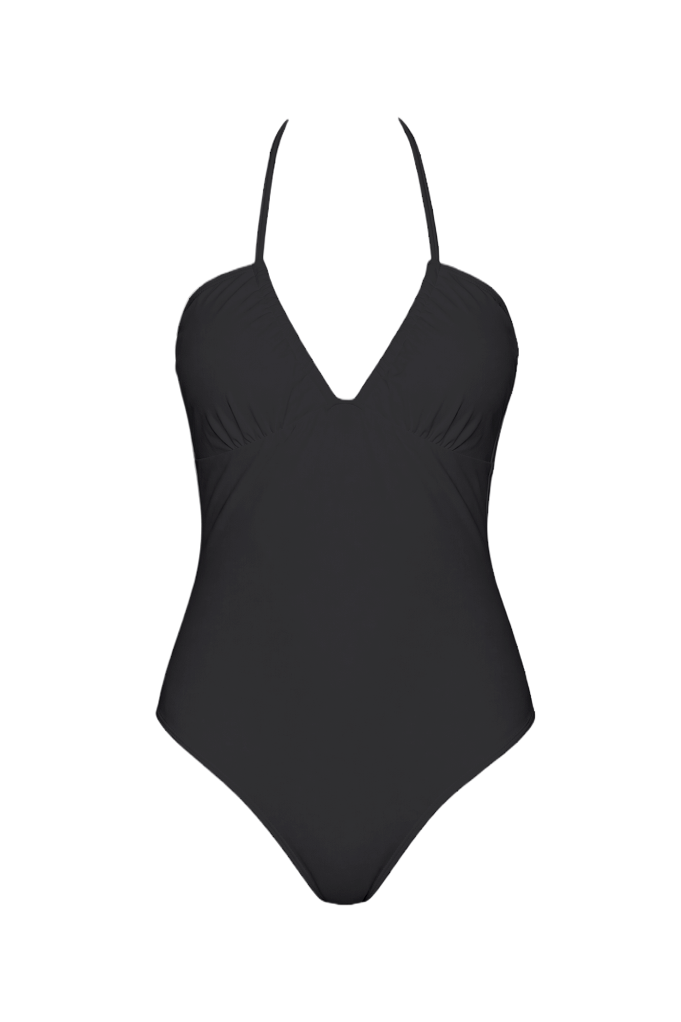 Halter V-Neck Open Back One-Piece | SWOP027
