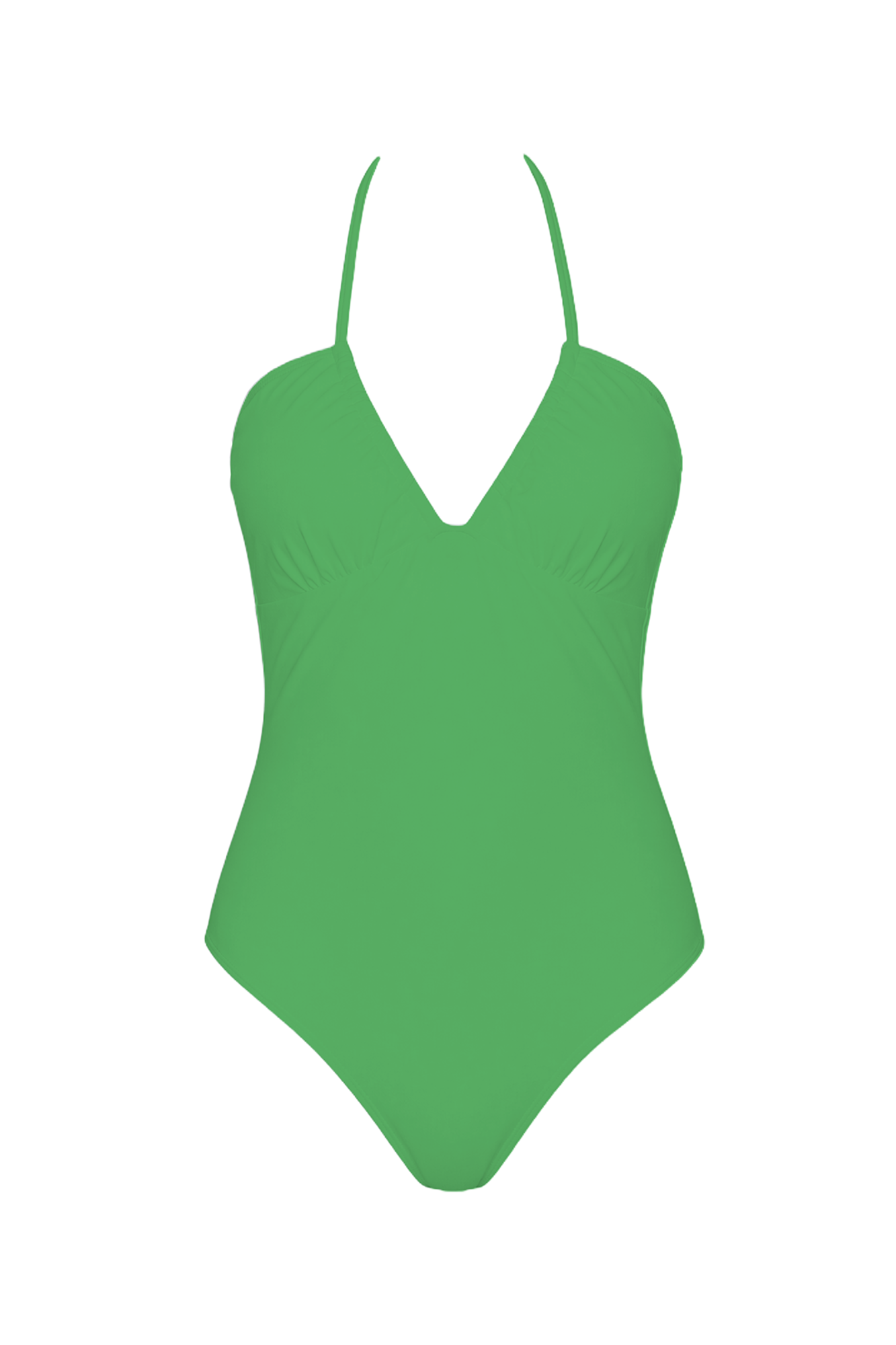 Halter V-Neck Open Back One-Piece | SWOP027