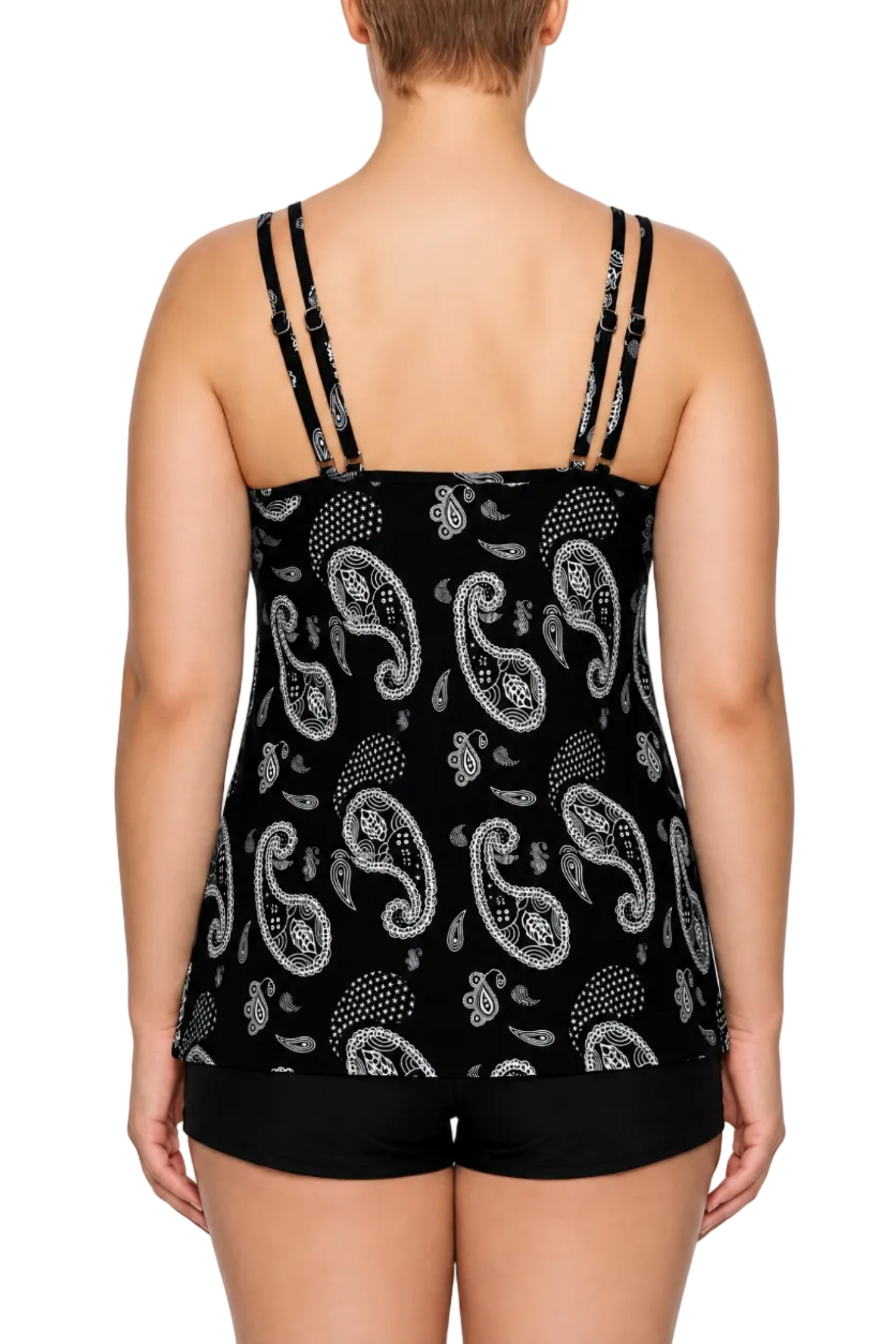 Double Strap A-Line Tankini Top with Scoop Neck | SWBKT015