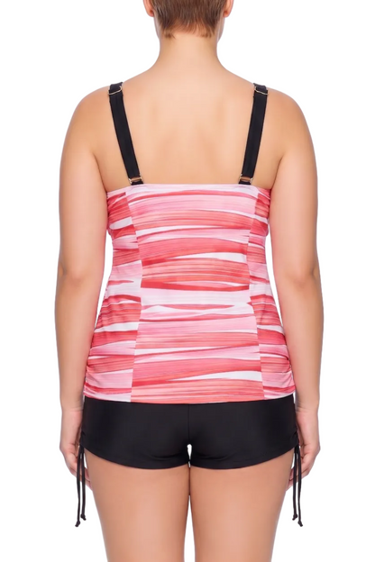 Structured Sweetheart Tankini Top with Twisted Bust | SWPLT021