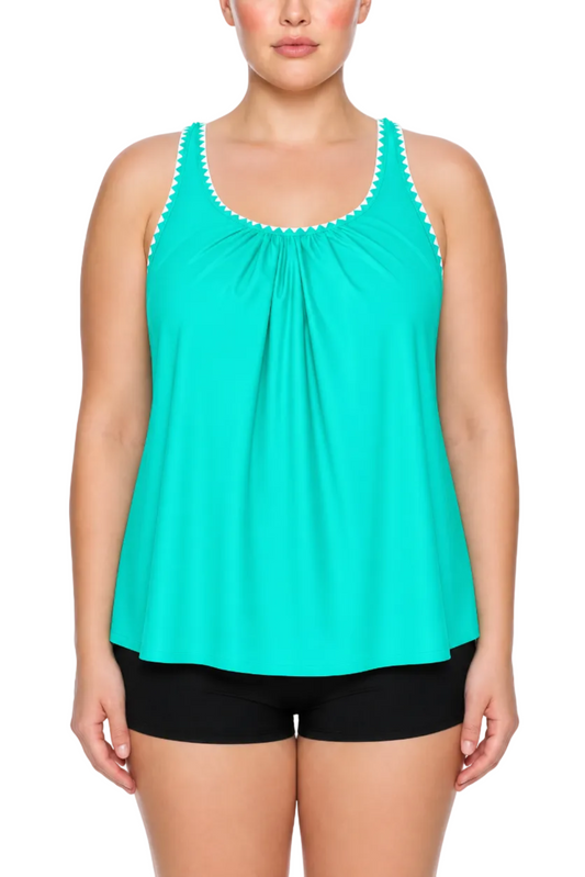 Flowy Tummy Control Tankini Top | SWPLT106