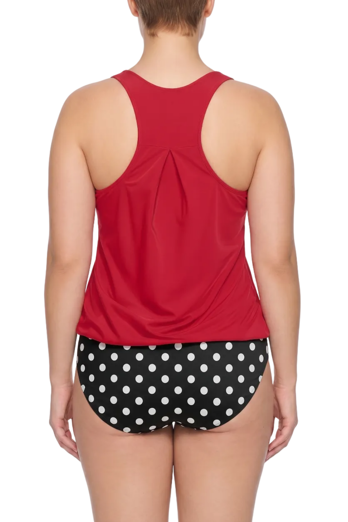 Racerback Pleated Tankini Top | SWPLT108