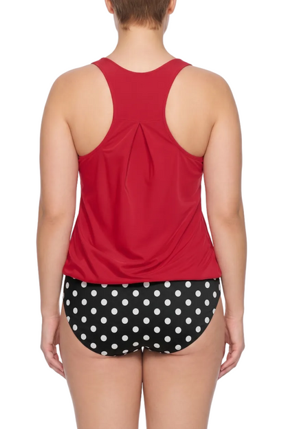 Racerback Pleated Tankini Top | SWPLT108