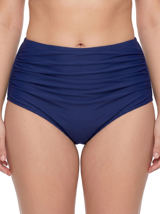 High Waisted Shirred Tankini Bottoms | SWPL504