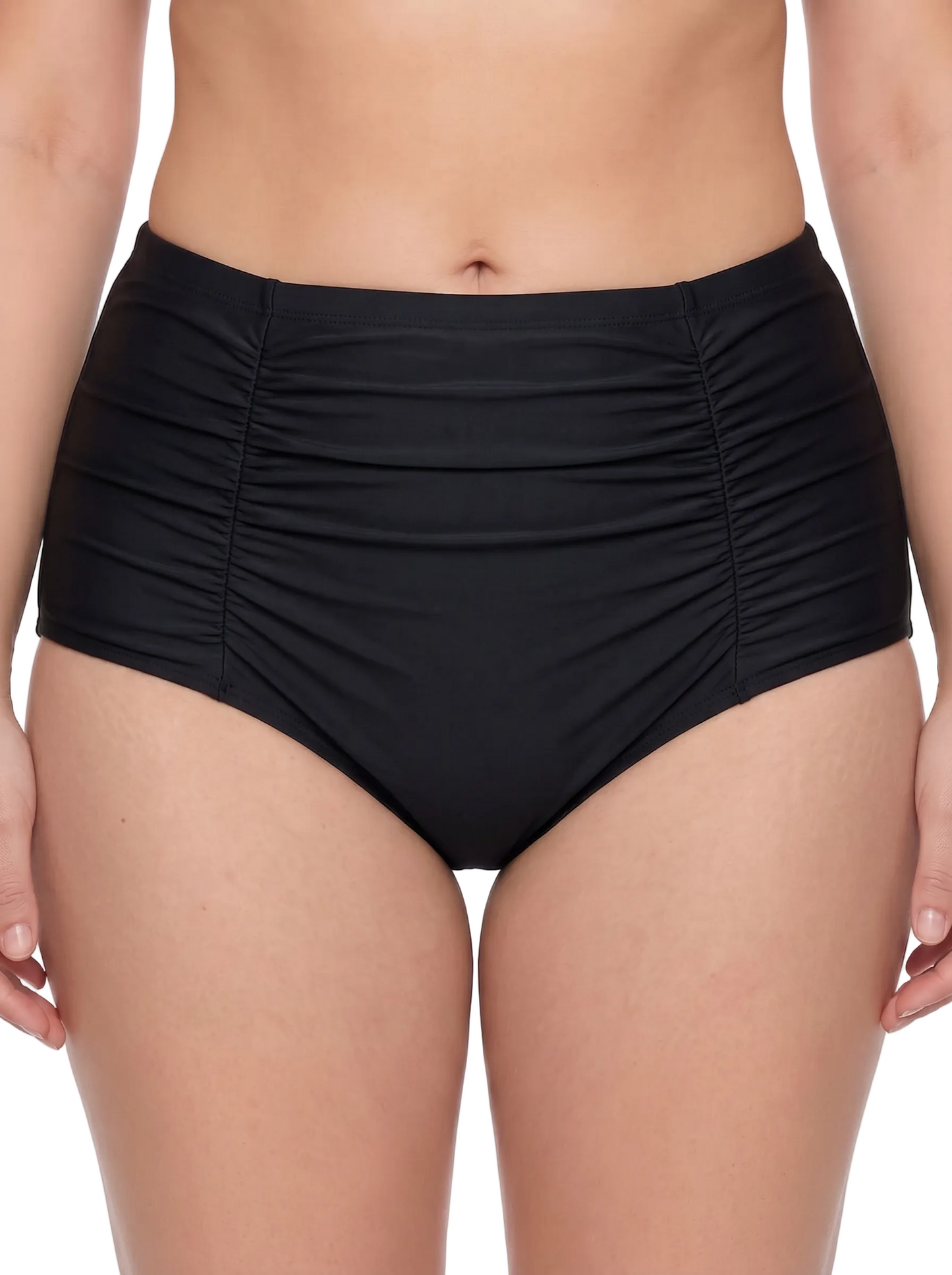 High Waisted Side Ruched Tankini Bottoms | SWPL505