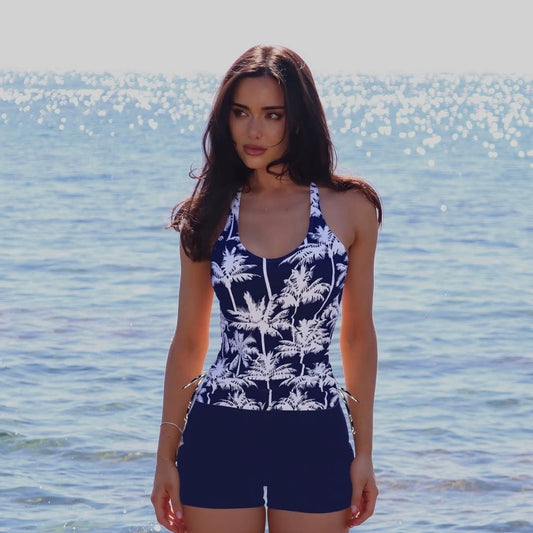 Two-Piece Tankini Set with Boy Shorts view 2