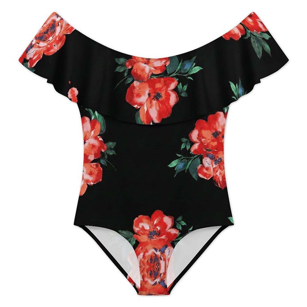 Off-Shoulder Flounce One-Piece Swimsuit, product view 5