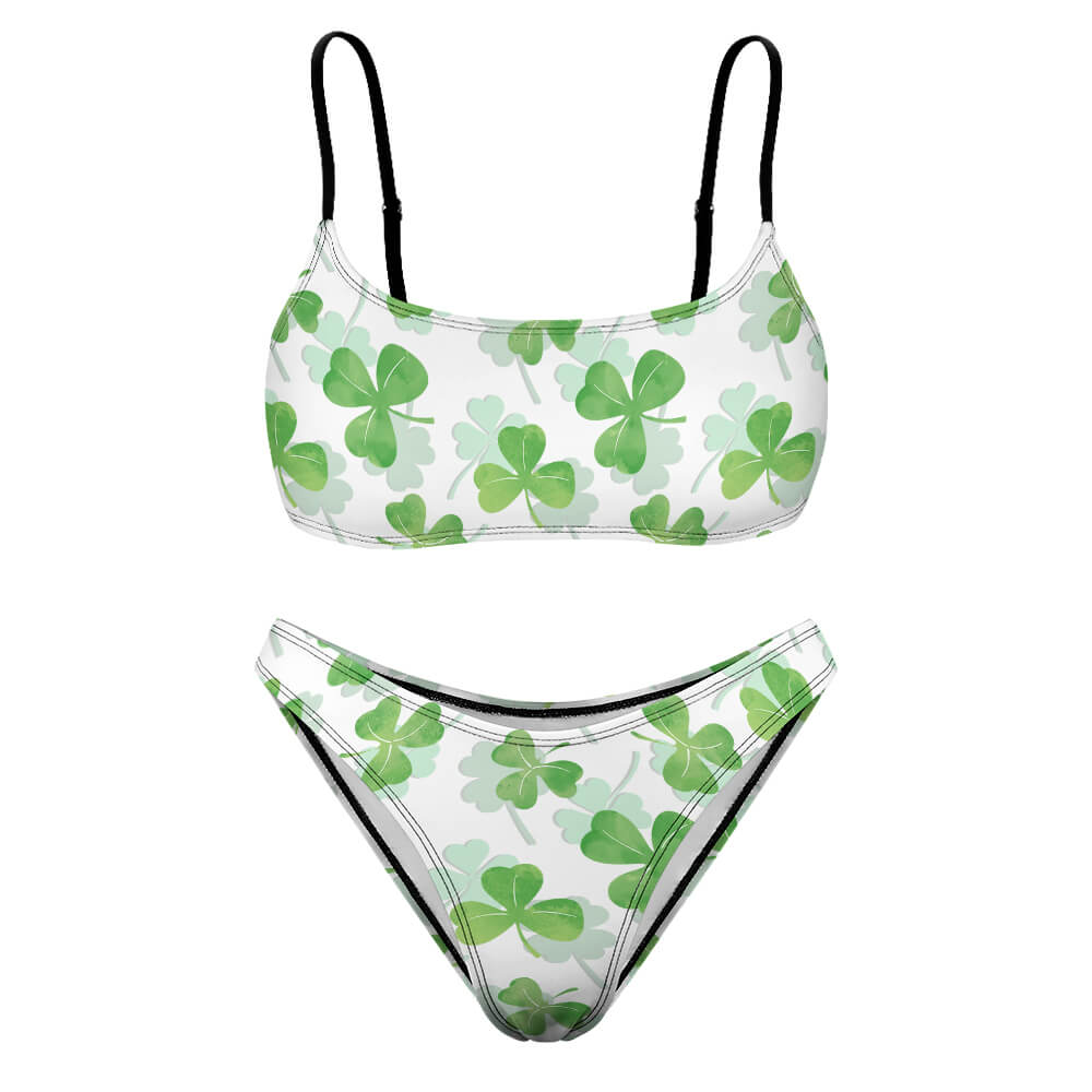 Square-Neck Spaghetti-Strap Bikini Set, product view 4