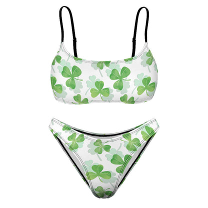 Square-Neck Spaghetti-Strap Bikini Set, product view 4