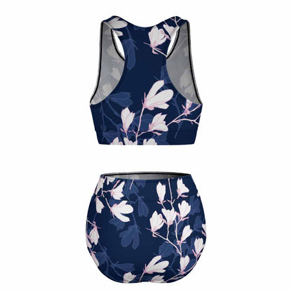 High-Neck Racerback High-Waisted Bikini Set, product view 9