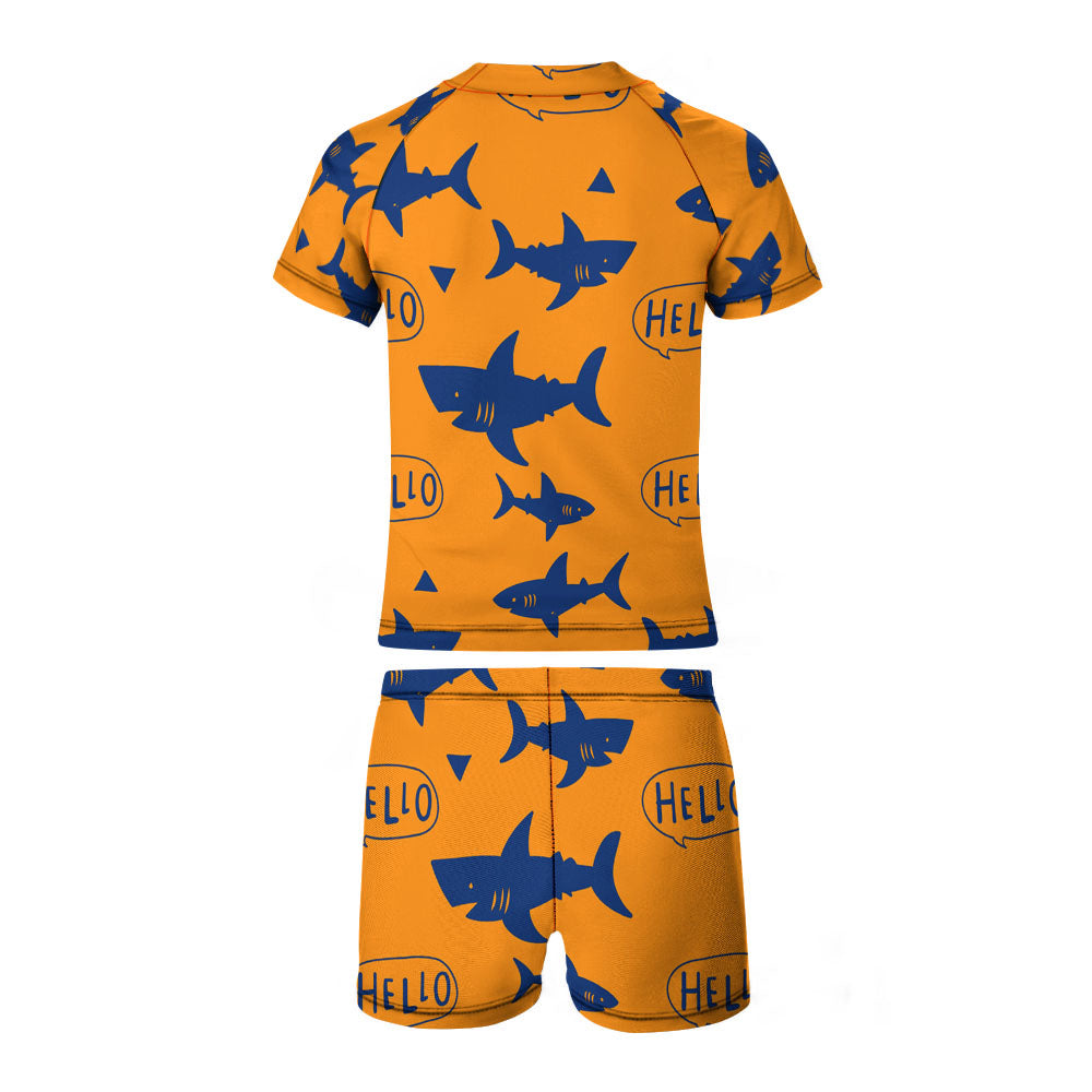 Kids' Short-Sleeve Rash Guard Swim Set, product view 7