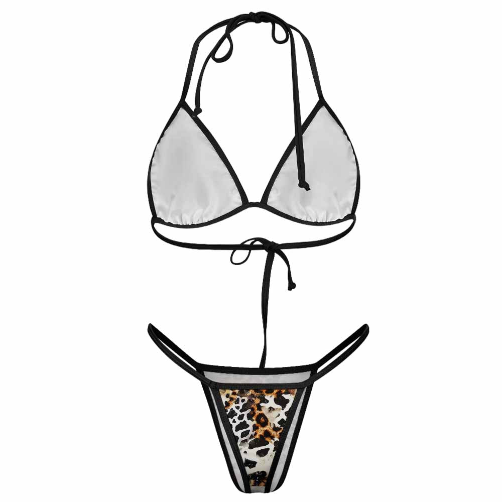 Plunge Triangle Mid-Rise Bikini Set, product view 5