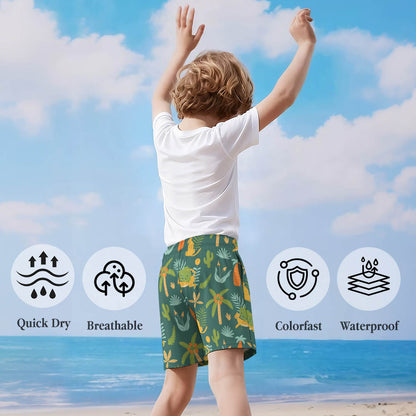 Boys' Drawstring Quick-Dry Board Shorts, product view 4