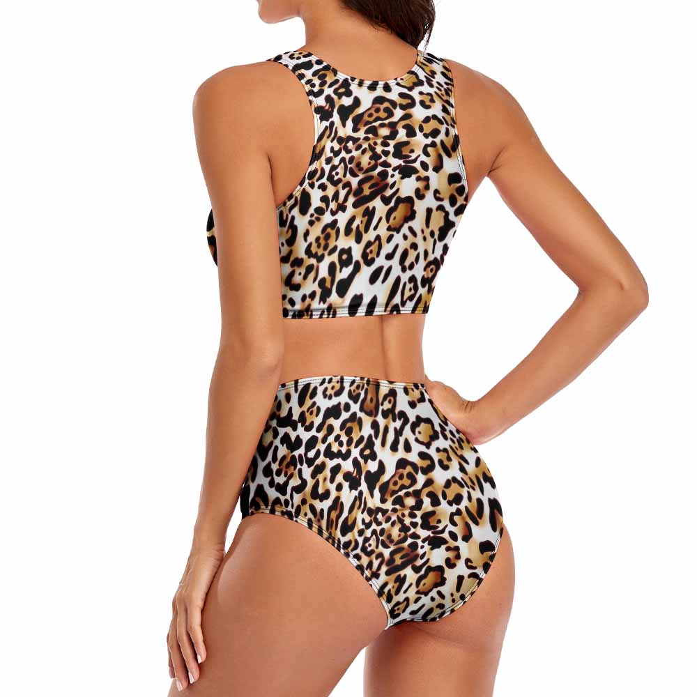 Scoop-Neck Tummy-Control High-Waisted Bikini Set, product view 5