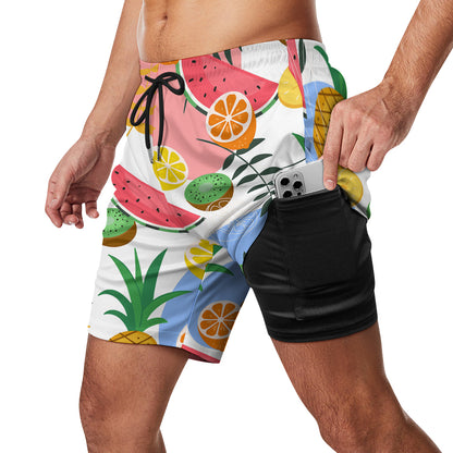 Men's 2-in-1 Compression-Liner Board Shorts, product view 3