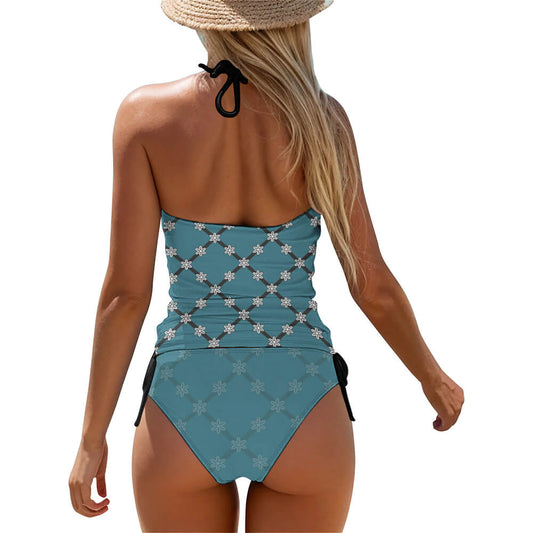 High-Neck Halter Tankini Set, product view 2