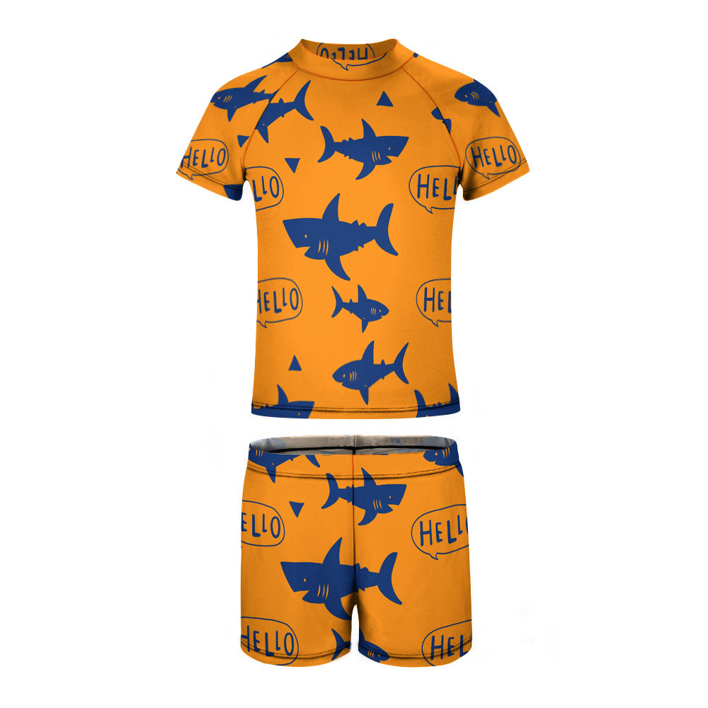 Kids' Short-Sleeve Rash Guard Swim Set, product view 6