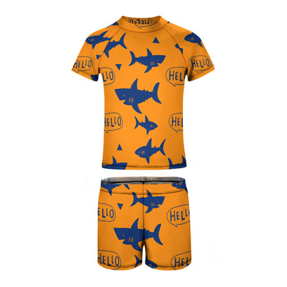 Kids' Short-Sleeve Rash Guard Swim Set, product view 6