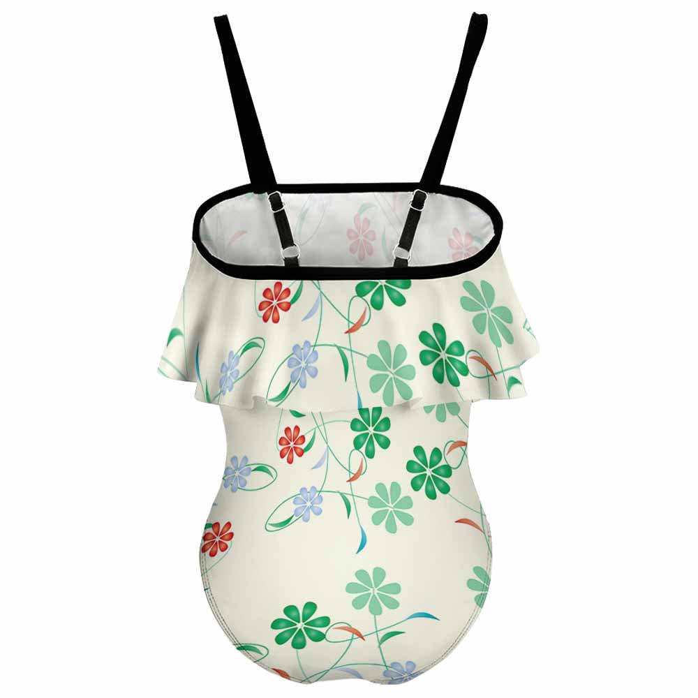 Girls' Flounce Cami One-Piece Swimsuit, product view 2
