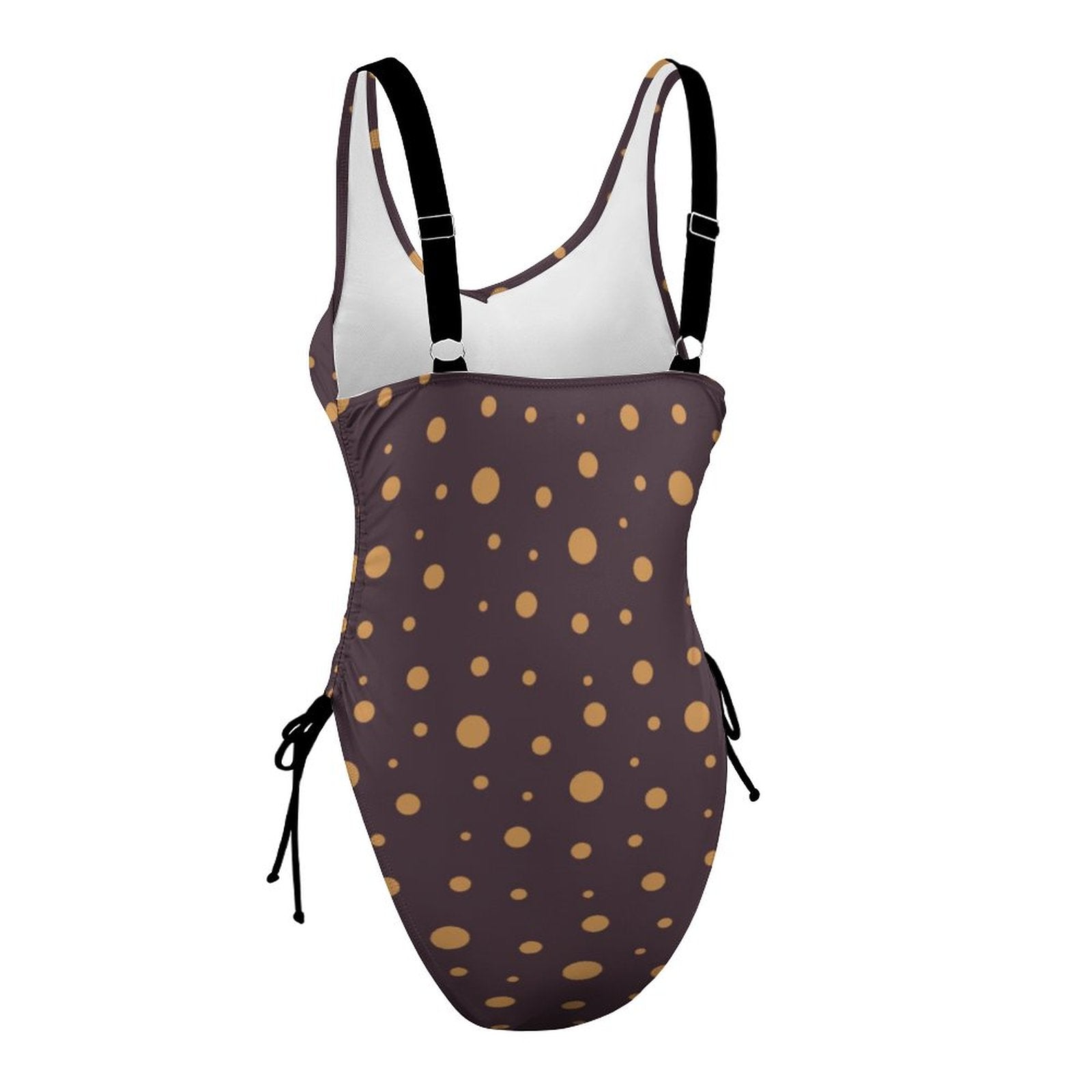 Ruched Side-Tie Scoop-Neck One-Piece Swimsuit, product view 8