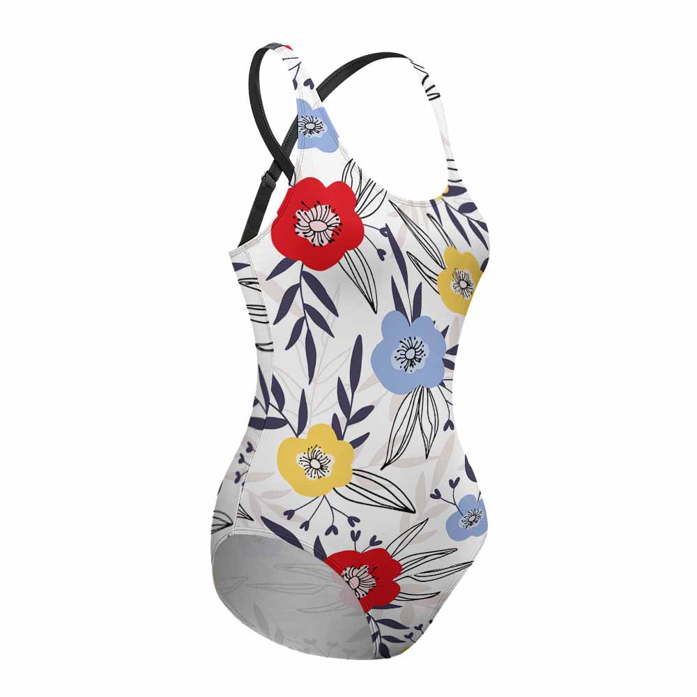 Cross-Back Scoop-Neck One-Piece Swimsuit, product view 8