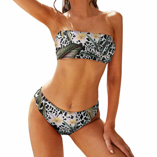 Strapless Bandeau Side-Tie Bikini Set, product view 2