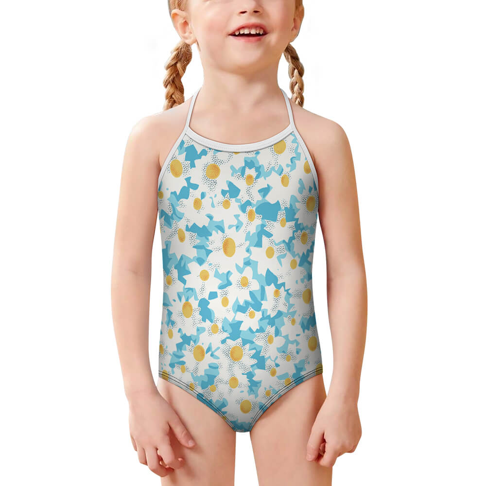 Girls' Tie-Strap Scoop-Neck One-Piece Swimsuit