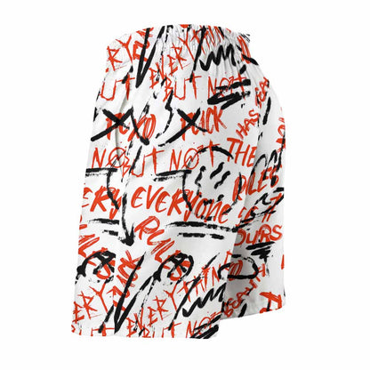 Men's Elastic-Waist Peach-Skin Board Shorts, product view 4