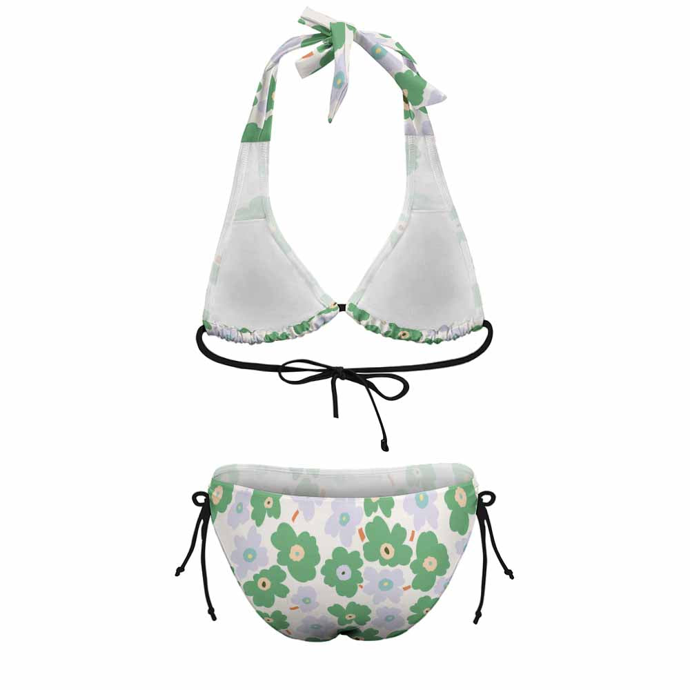 Plus-Size Wide-Strap Lace-Up Bikini Set, product view 5