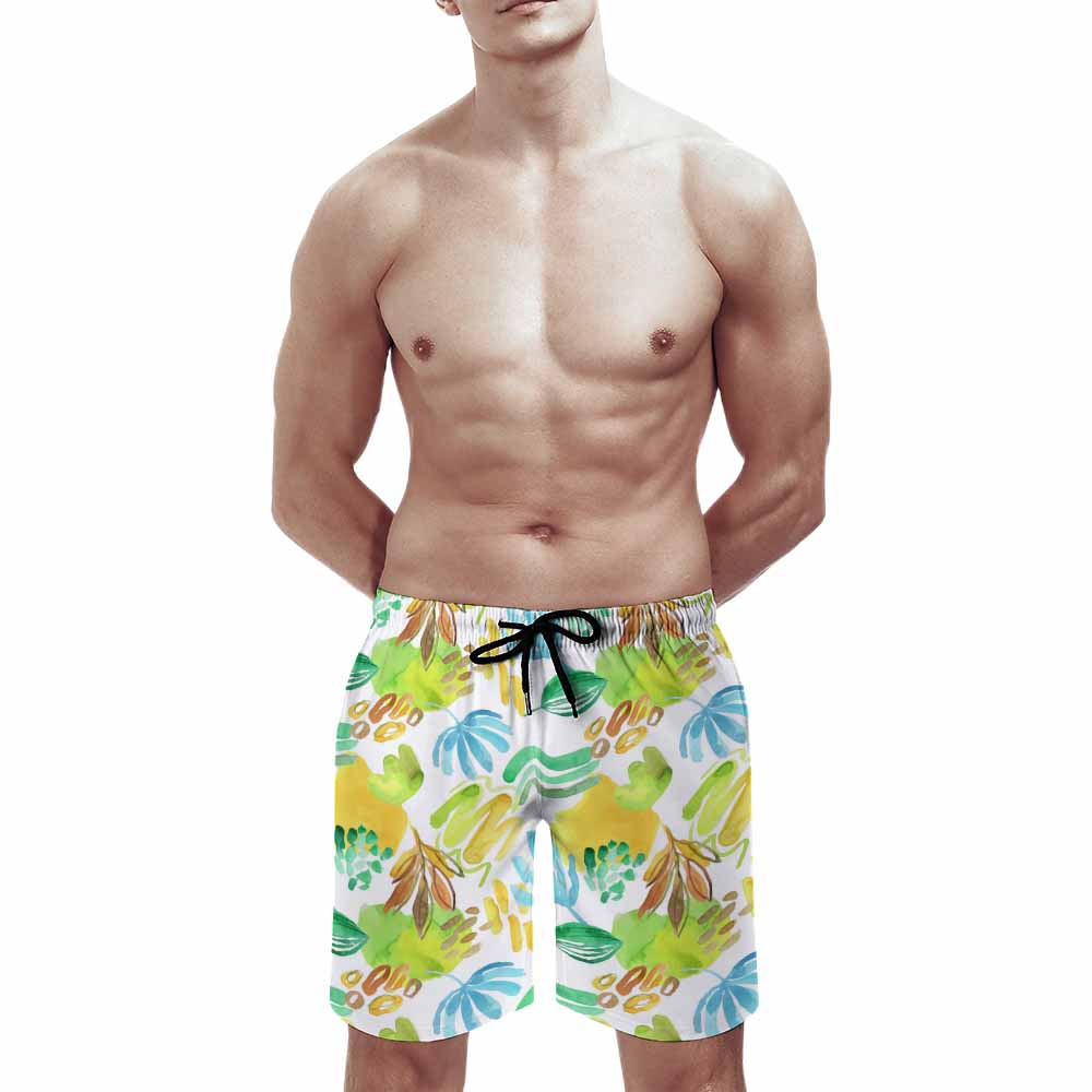 Men's Drawstring Mid-Length Casual Swim Shorts, product view 6