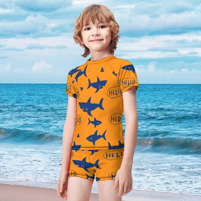 Kids' Short-Sleeve Rash Guard Swim Set, product view 3