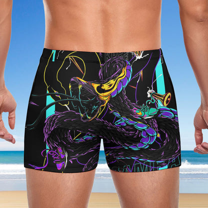 Men's Knee-Length Compression Swim Jammers, product view 4