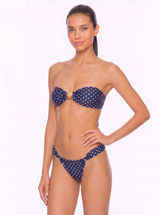Bandeau Bikini Set with Shell Hardware