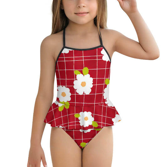 Girls' Square-Neck Cami One-Piece Swimsuit