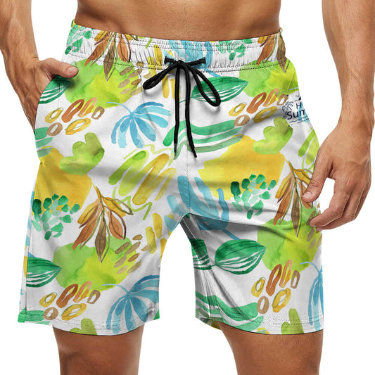 Men's Drawstring Mid-Length Casual Swim Shorts