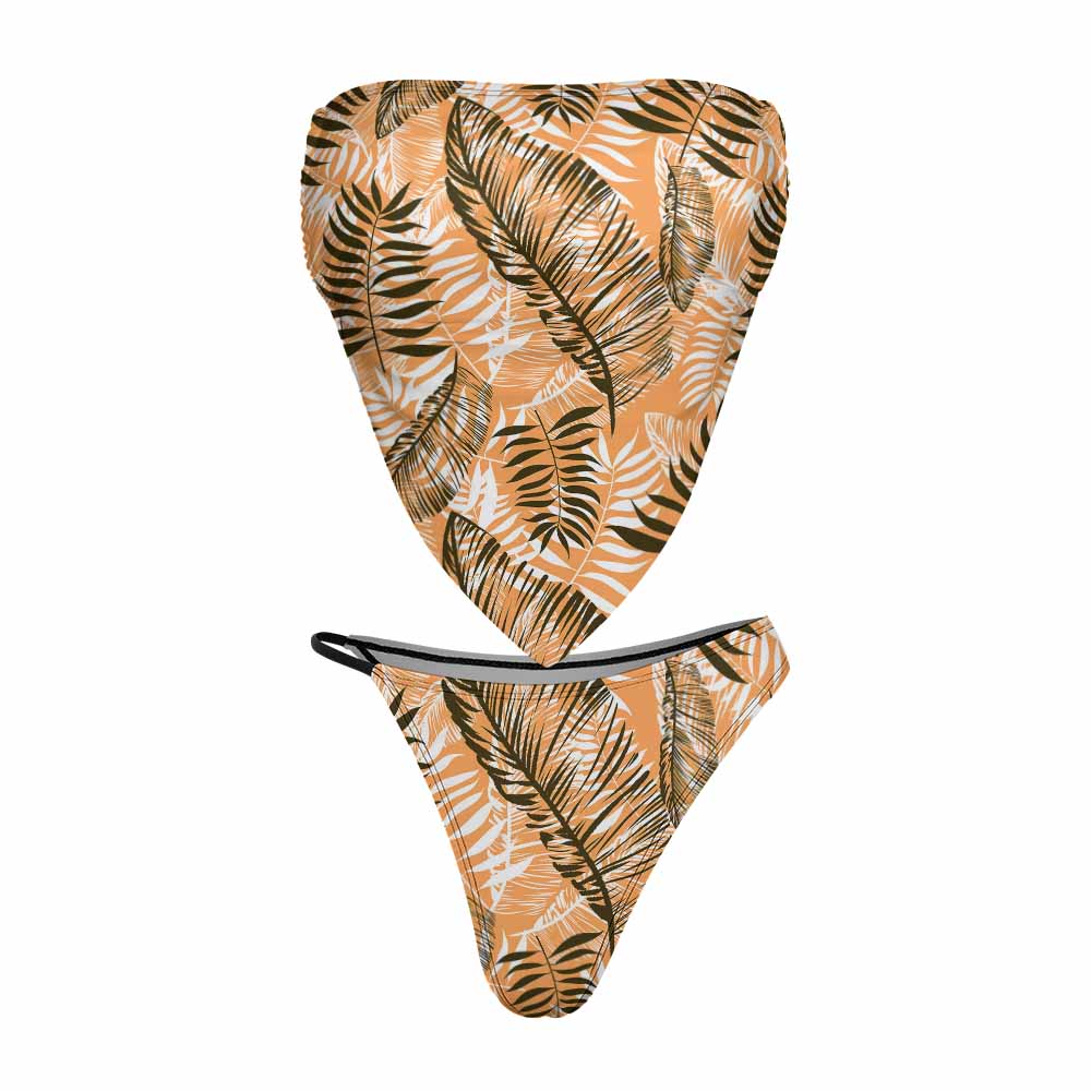 Handkerchief Bandeau Low-Rise Bikini Set, product view 4
