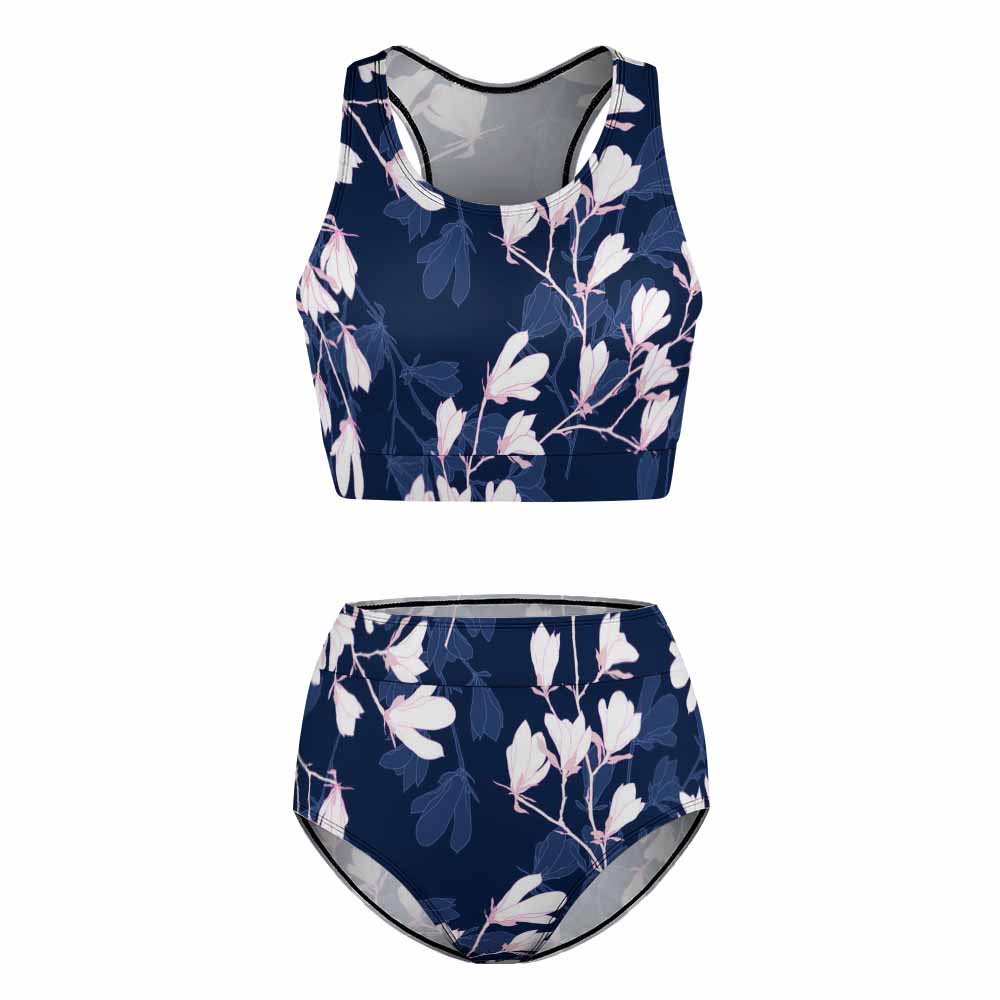 High-Neck Racerback High-Waisted Bikini Set, product view 8